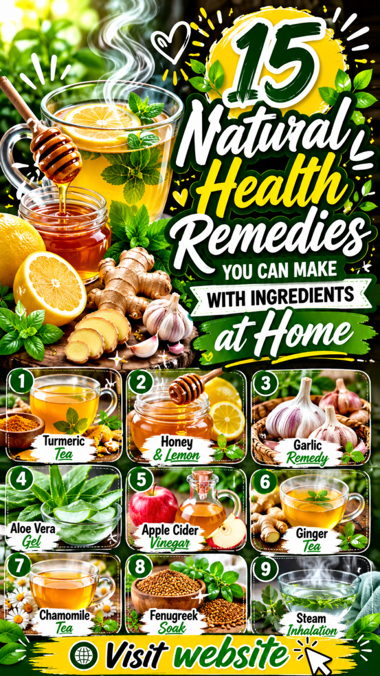 15 Natural Health Remedies You Can Make with Ingredients at Home