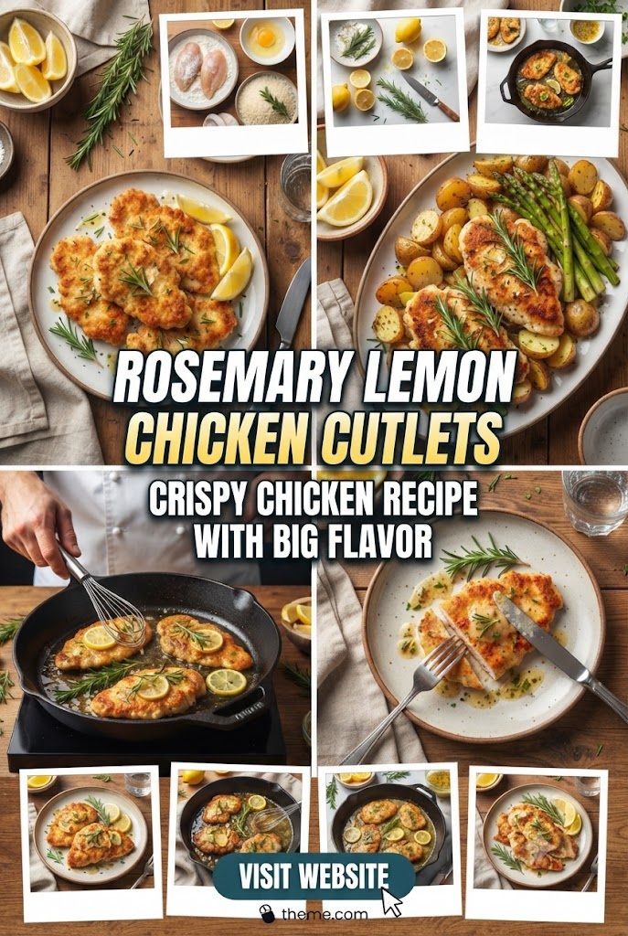 Rosemary Lemon Chicken Cutlets – Crispy Chicken Recipe With Big Flavor