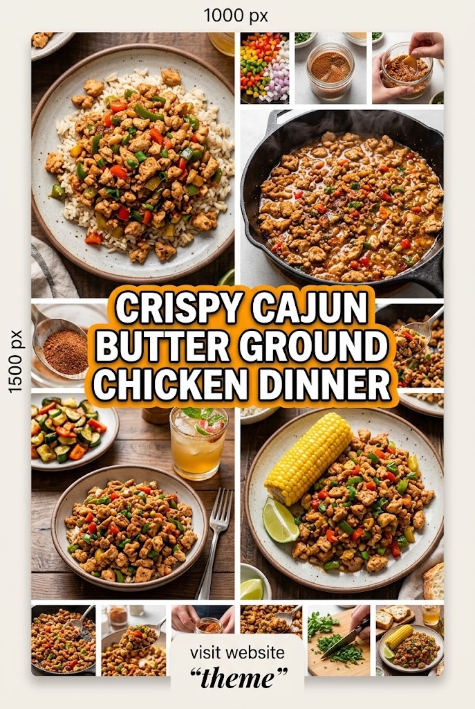 Crispy Cajun Butter Ground Chicken Chicken Dinner