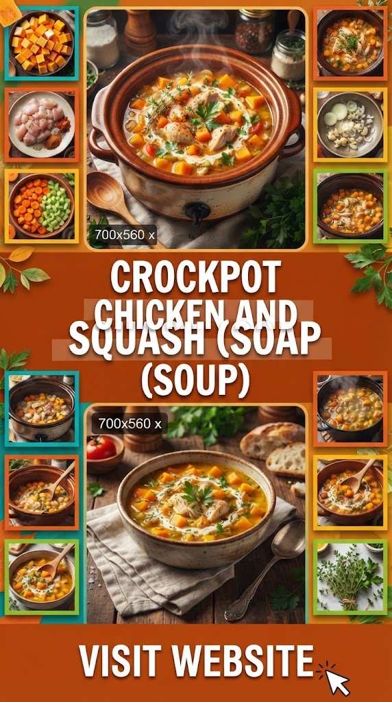 Crockpot Chicken and Squash (Soup)