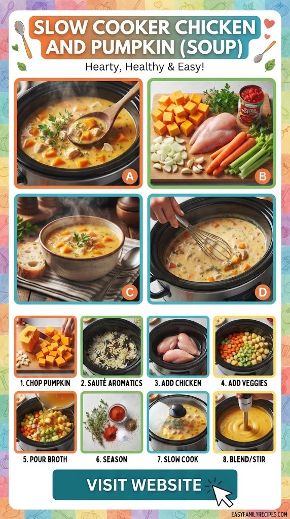 Slow Cooker Chicken and Pumpkin (Soup)