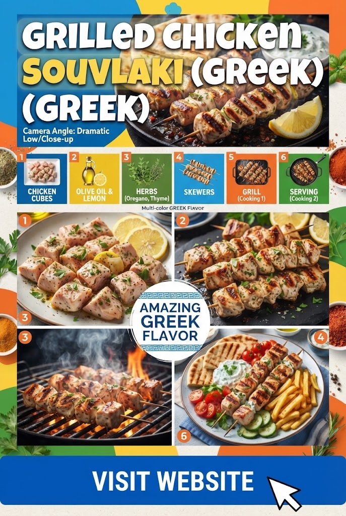 Grilled Chicken Souvlaki (Greek)