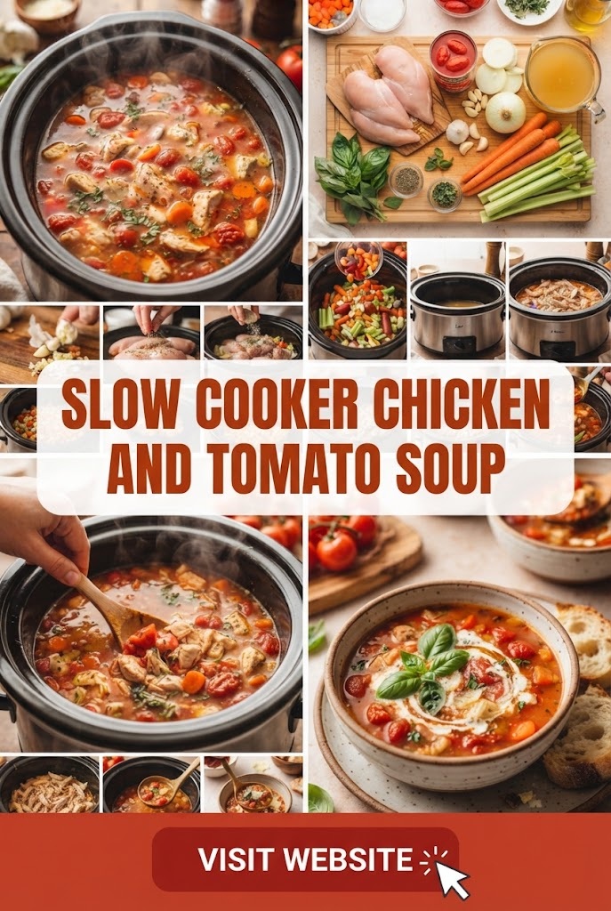 Slow Cooker Chicken and Tomato Soup