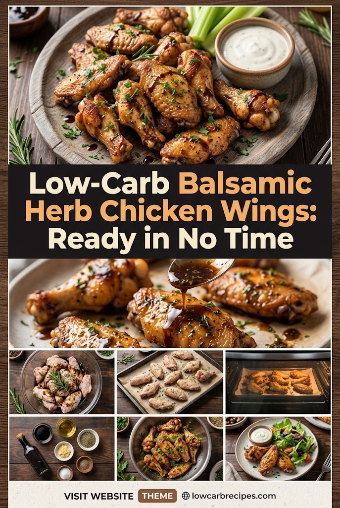 Low-Carb Balsamic Herb Chicken Wings: Ready in No Time