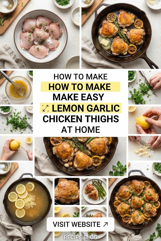 How to Make easy lemon garlic chicken thighs at Home