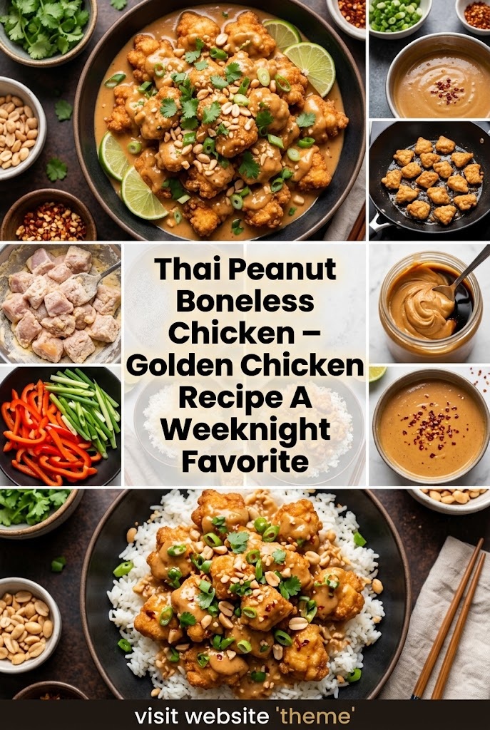Thai Peanut Boneless Chicken – Golden Chicken Recipe A Weeknight Favorite